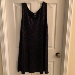 Eileen Fisher 2X black sequin tunic tank dress